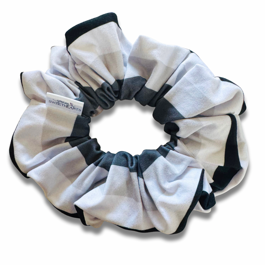 Grey Stripes Scrunchie Sewing Sweethearts