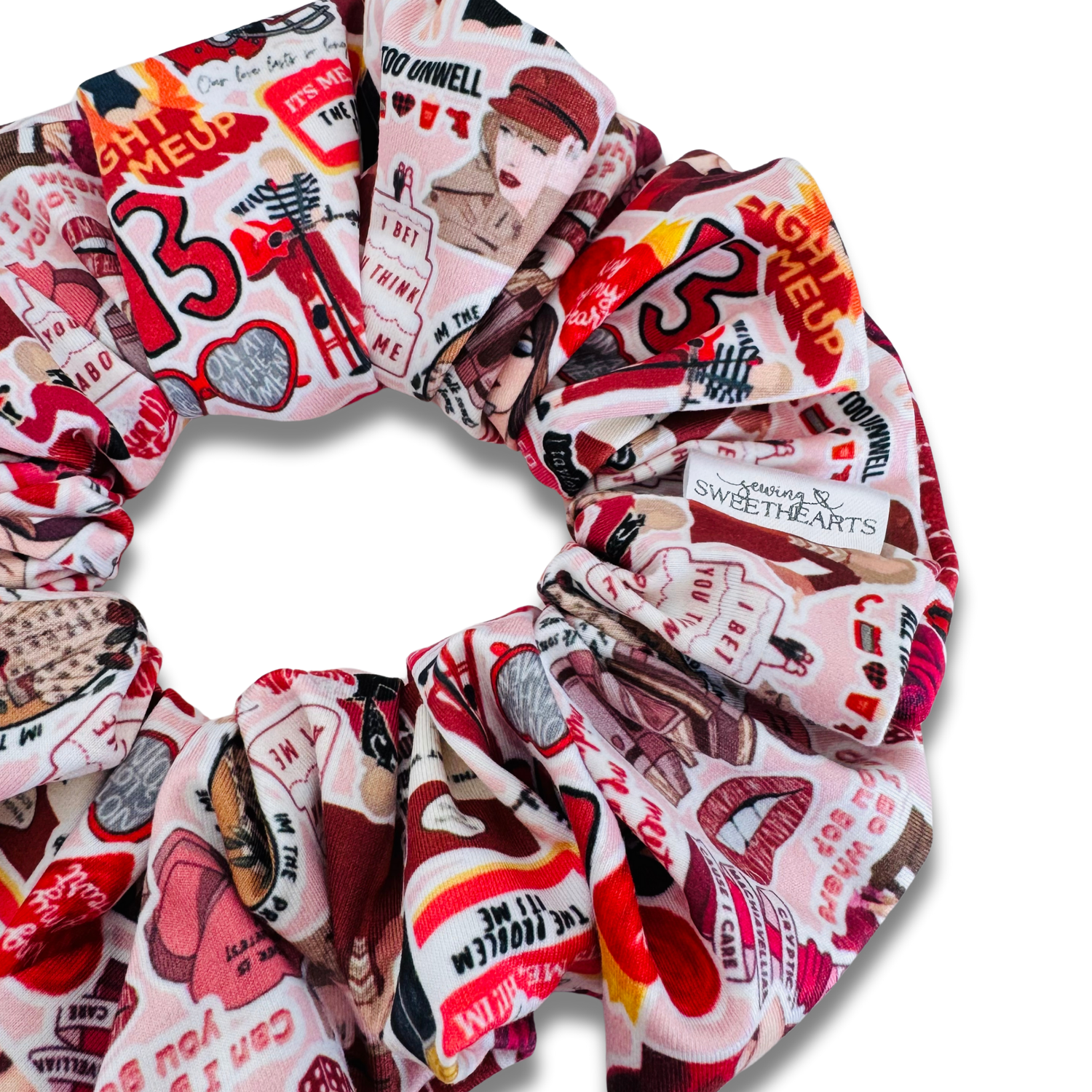 Red Tay Scrunchie Sewing Sweethearts