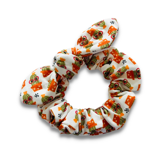 Little Cactus Guy Bow Scrunchie  Sewing Sweethearts   