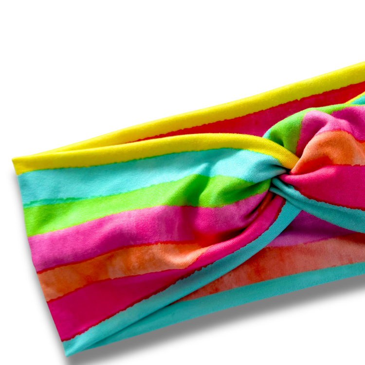Neon Stripes Sweetheart Headband Sewing Sweethearts