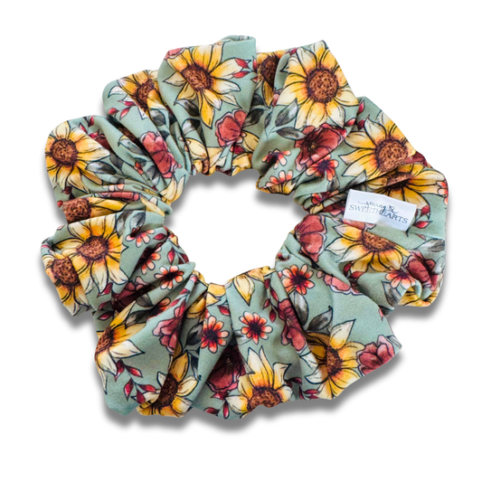 Fall Sunflowers Scrunchie Sewing Sweethearts