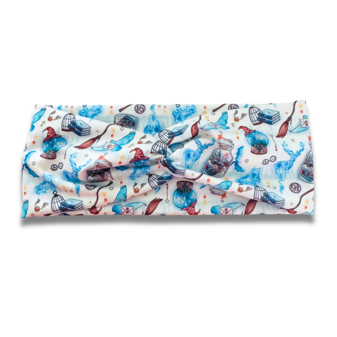 Blue Wizard Sweetheart Headband (or removable tie option) Sewing Sweethearts Sweetheart