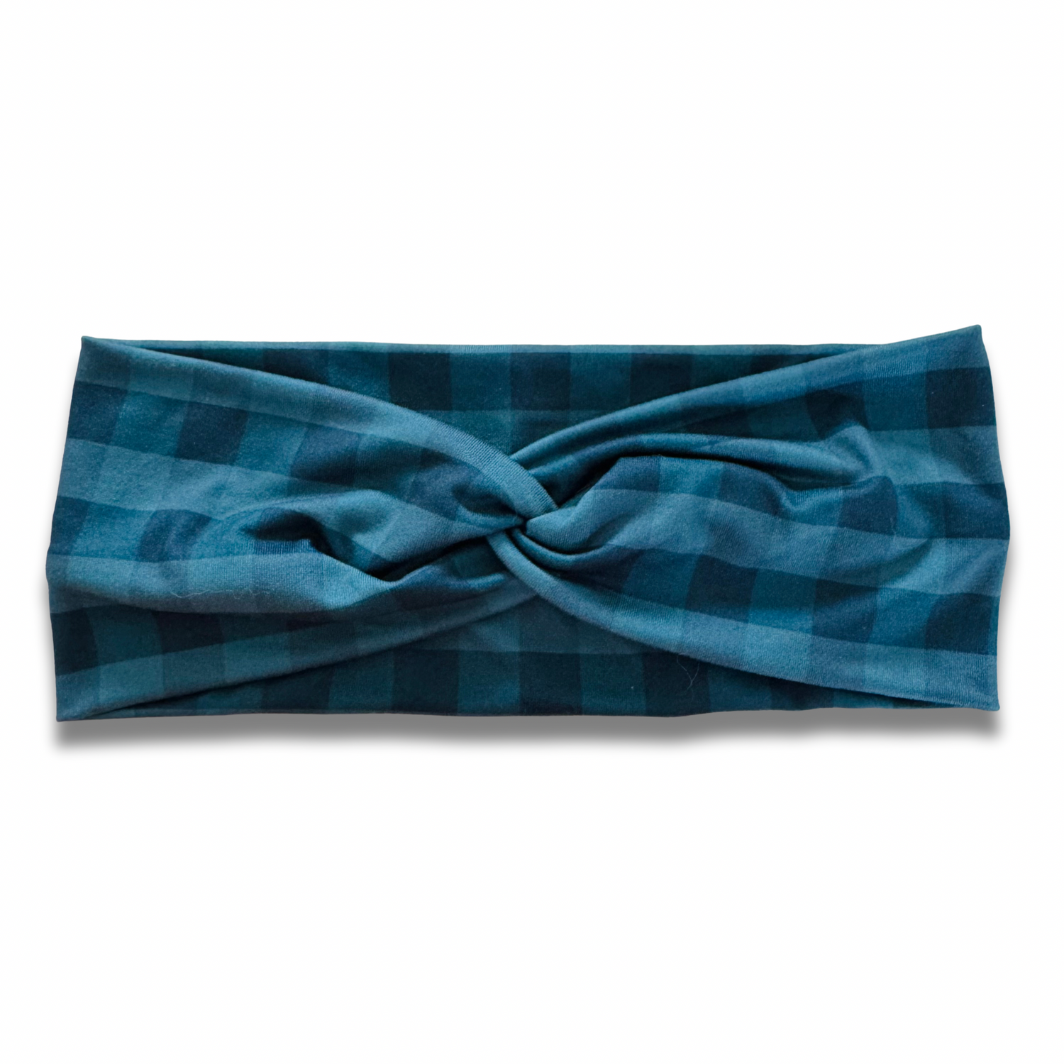 Teal Plaid Sweetheart Headband (or removable tie option) Sewing Sweethearts Sweetheart