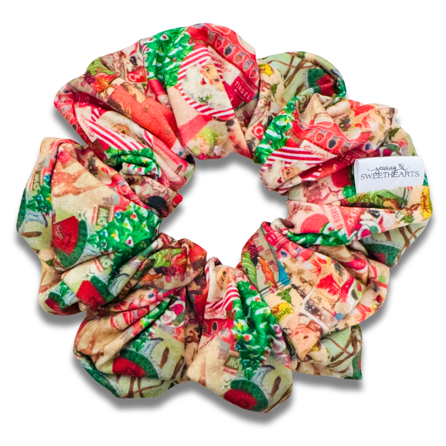 Vintage Christmas Scrunchie Sewing Sweethearts