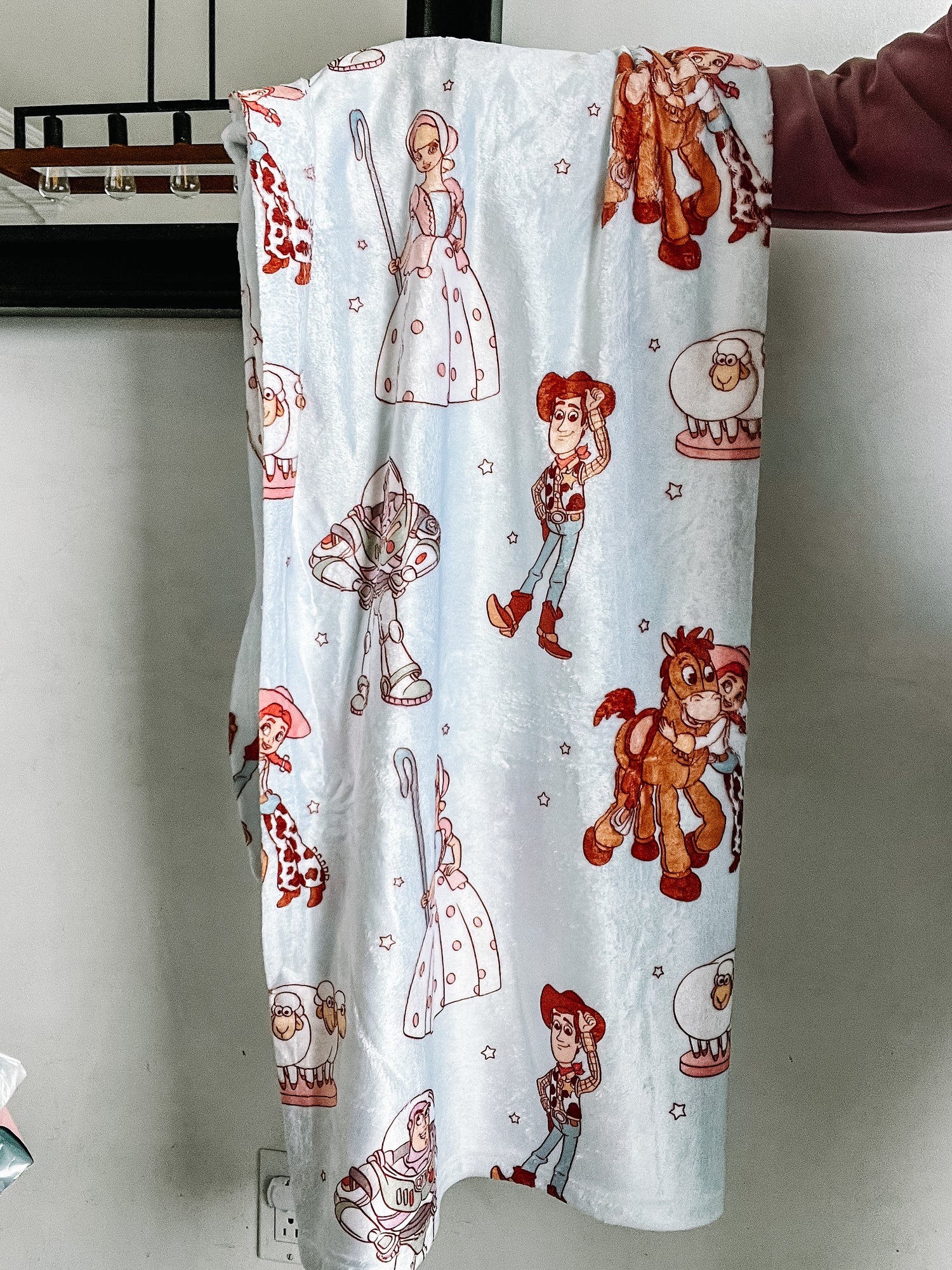 Toys on Blue Minky Blanket PREORDER (~4 weeks before shipping) Sewing Sweethearts
