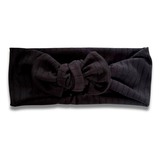 Black Ribbed Sweetie Headband Sewing Sweethearts