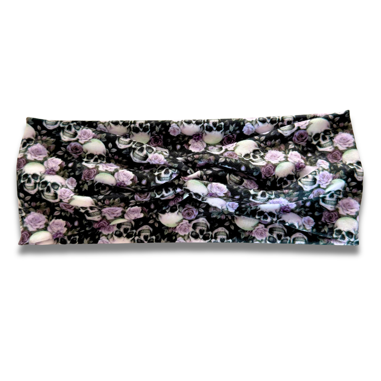 Skull Garden Sweetheart Headband (or removable tie option) Sewing Sweethearts Sweetheart
