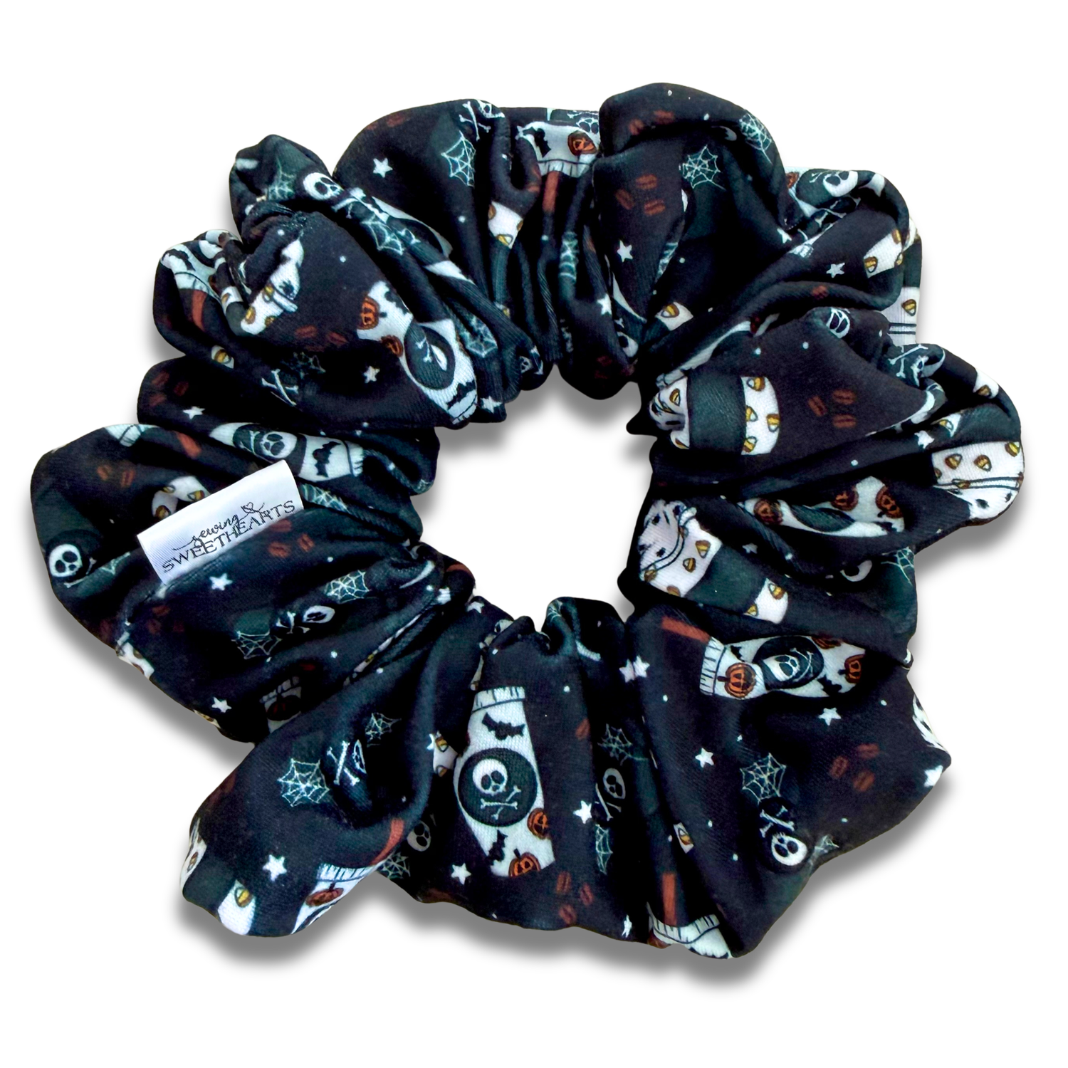 Haunted Lattes Scrunchie Sewing Sweethearts