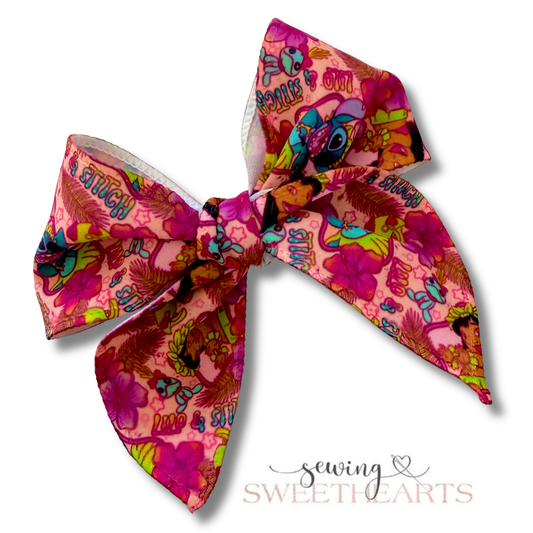 Blue Alien (v2) Fable Bow - 4” Sewing Sweethearts