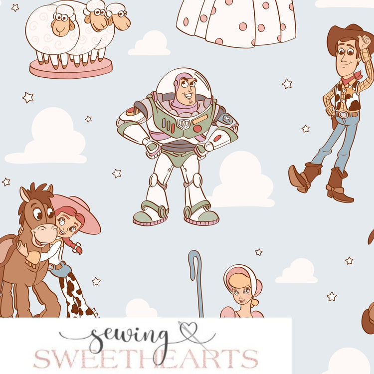 Toys on Blue Minky Blanket PREORDER (~4 weeks before shipping) Sewing Sweethearts