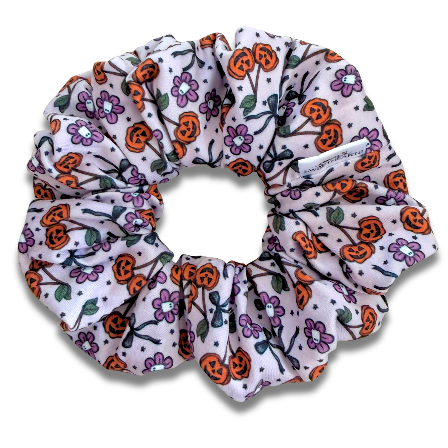 Pumpkin Cherries Scrunchie Sewing Sweethearts