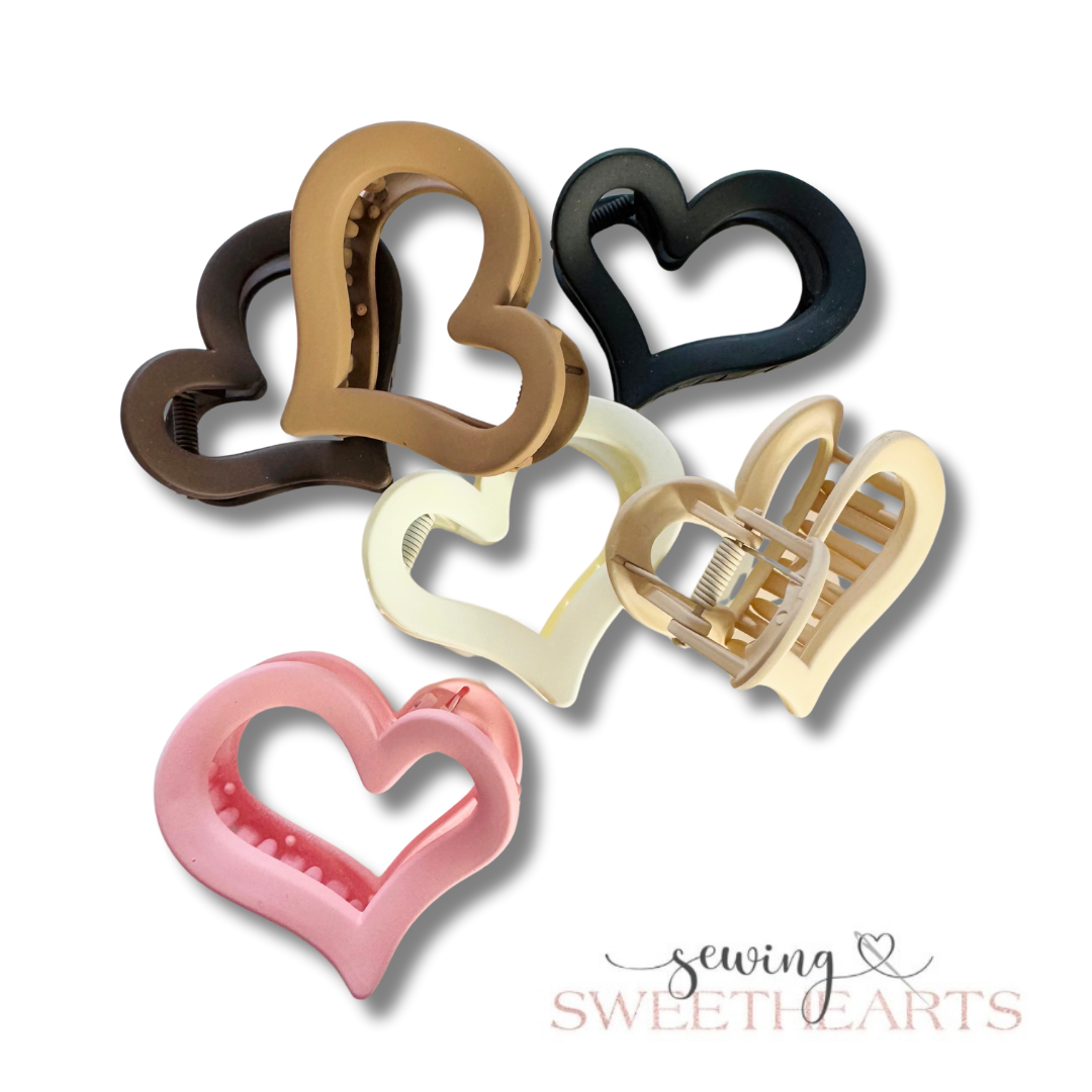 Heart Claw Clip Sewing Sweethearts