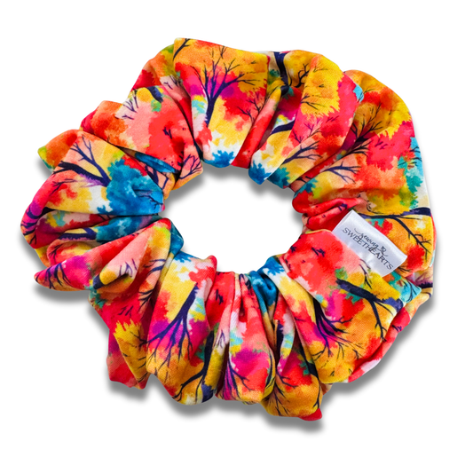 Fall Trees Scrunchie Sewing Sweethearts