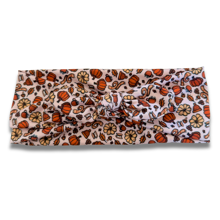 Fall Smores Sweetheart Headband (or removable tie option) Sewing Sweethearts Sweetheart with Removable Tie