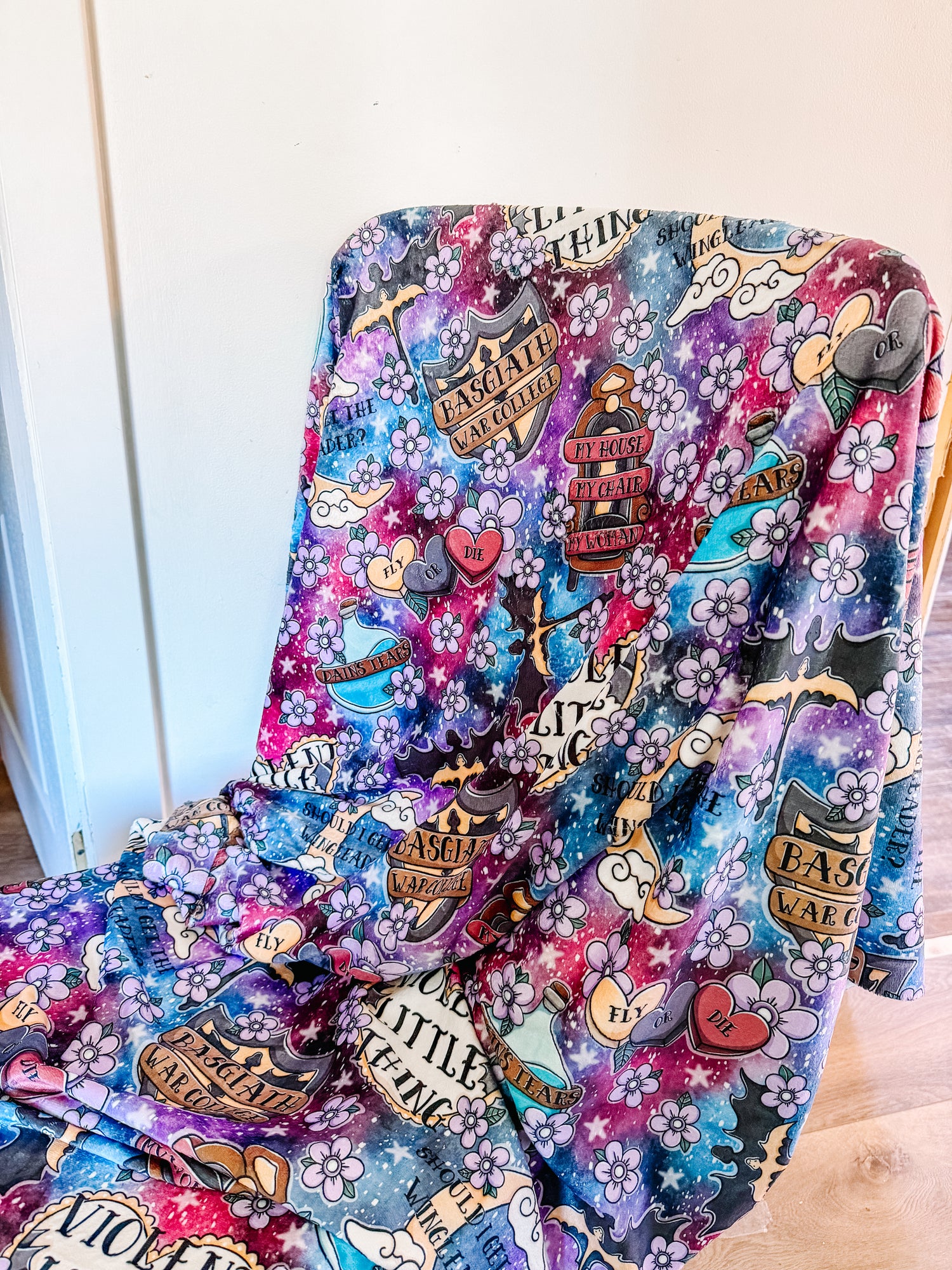 4th Wing Minky Blanket PREORDER (~4 weeks before shipping) Sewing Sweethearts