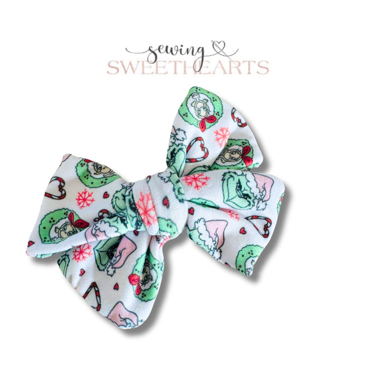 He’s A Mean One Bow  Sewing Sweethearts   