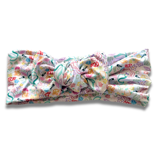 Mermaid Princess Outline Sweetie Headband Sewing Sweethearts