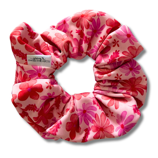 Red Tropics Swim Scrunchie Sewing Sweethearts