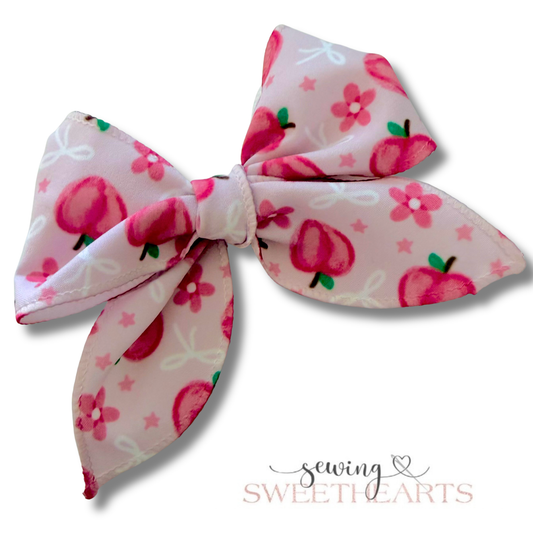 Peaches Fable Bow - 4” Sewing Sweethearts