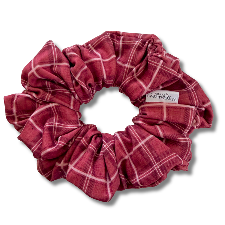 Redwood Plaid Scrunchie Sewing Sweethearts