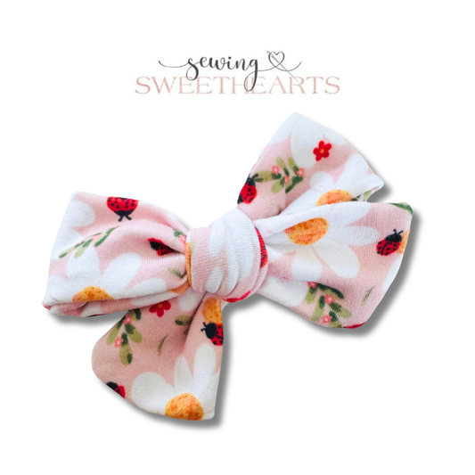 Ladybugs & Daisies Bow Sewing Sweethearts