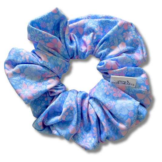 Light Blue Garden Scrunchie Sewing Sweethearts