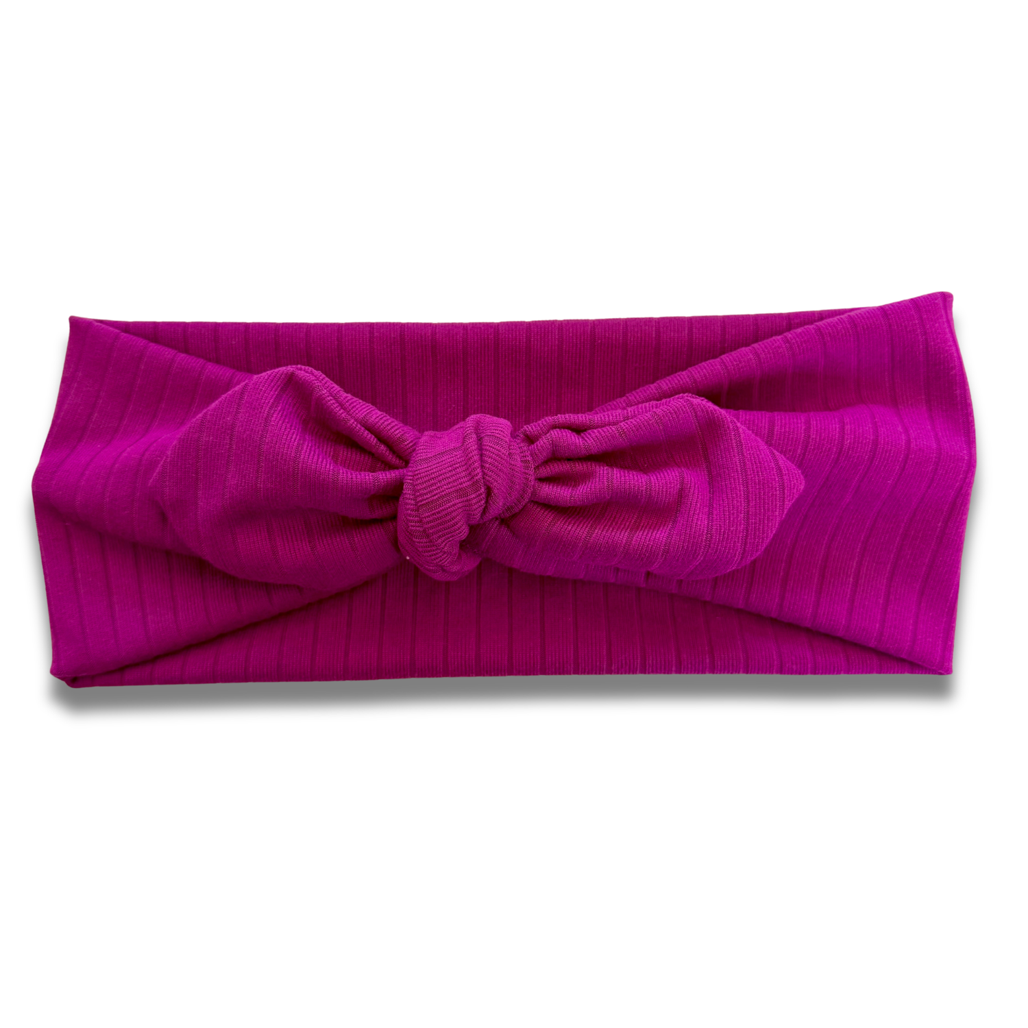 Magenta Ribbed Sweetheart Headband (or removable tie option) Sewing Sweethearts Sweetheart with Removable Tie