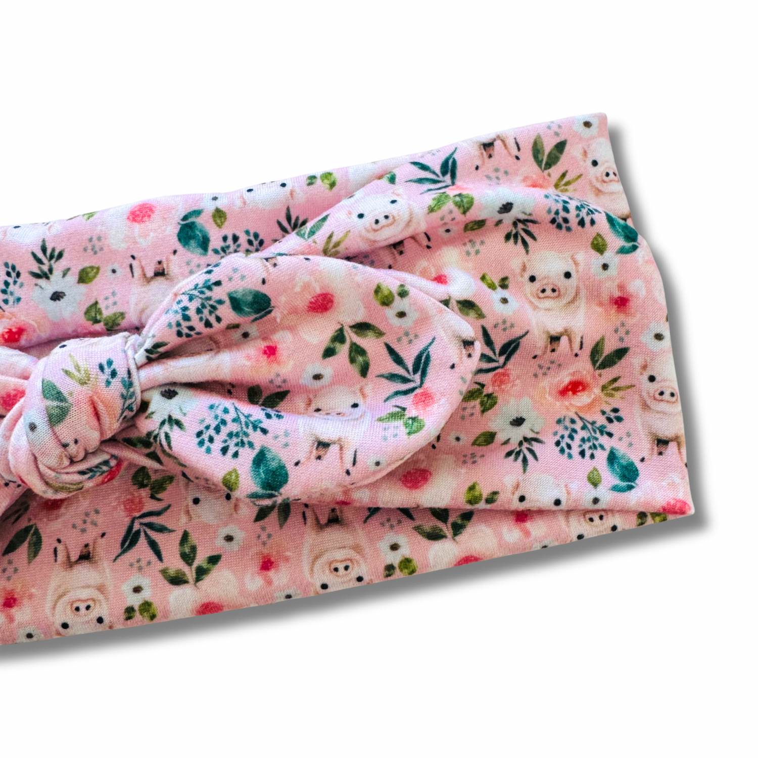 Pink Piggies Sweetheart Headband (or removable tie option) Sewing Sweethearts