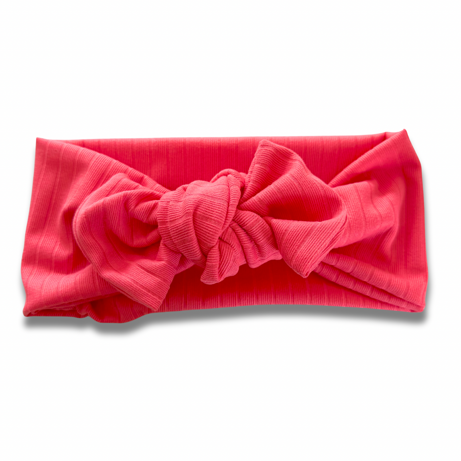 Coral Ribbed Sweetie Headband Sewing Sweethearts