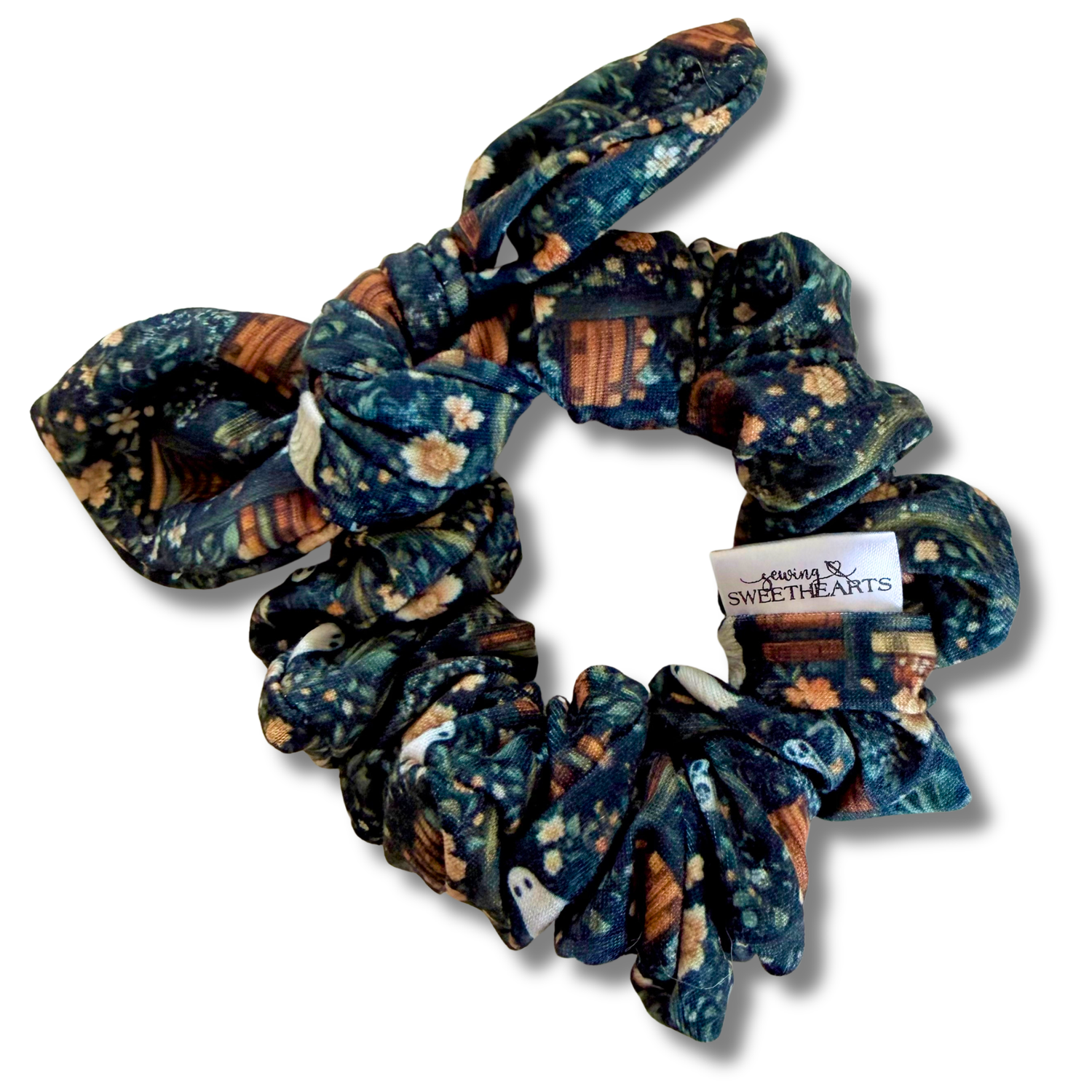 Haunted Books Bow Scrunchie Sewing Sweethearts
