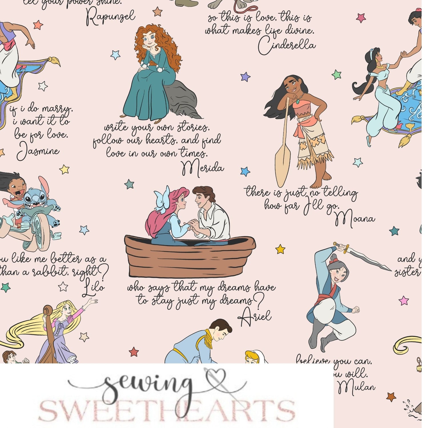 Princeses 2 Minky Blanket PREORDER (~4 weeks before shipping) Sewing Sweethearts