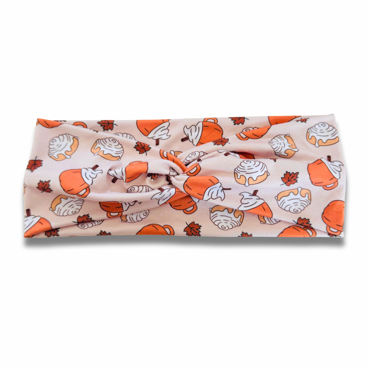 Autumn Snacks Sweetheart Headband (or removable tie option) Sewing Sweethearts Sweetheart