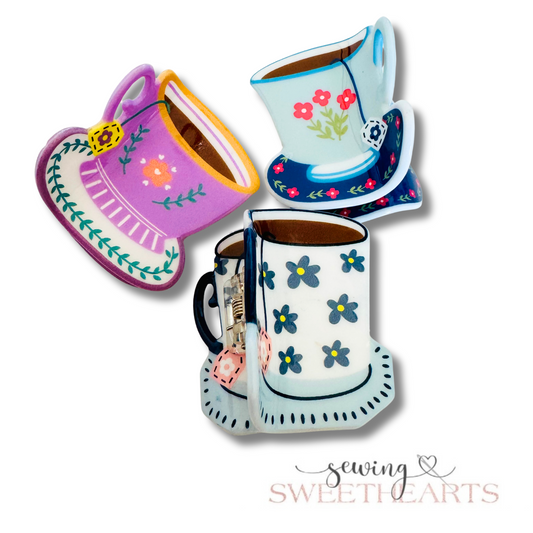 Teacups Claw Clips Sewing Sweethearts