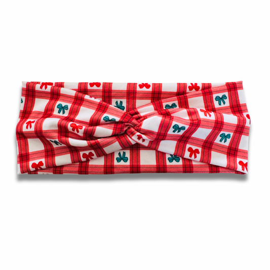 Holiday Ties Sweetheart Headband (or removable tie option)