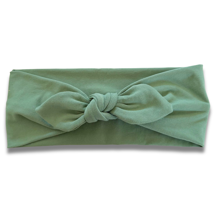 Bright Sage Sweetheart Headband (or removable tie option) Sewing Sweethearts Sweetheart with Removable Tie