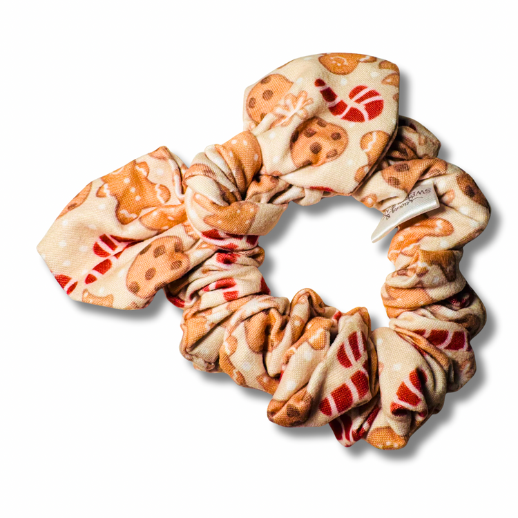 Gingerbread Cookies Bow Scrunchie