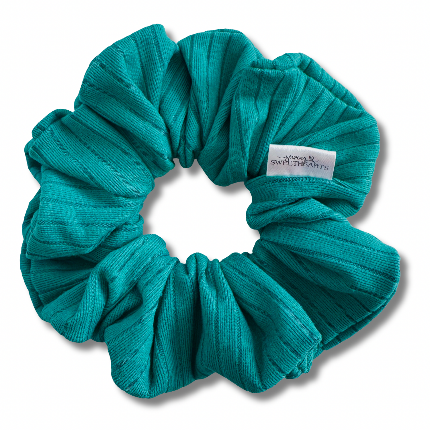 Jade Ribbed Scrunchie Sewing Sweethearts