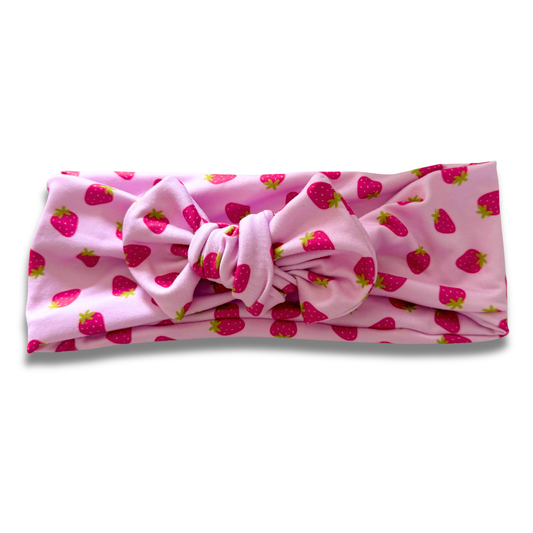 Pink Strawberries Sweetie Headband Sewing Sweethearts