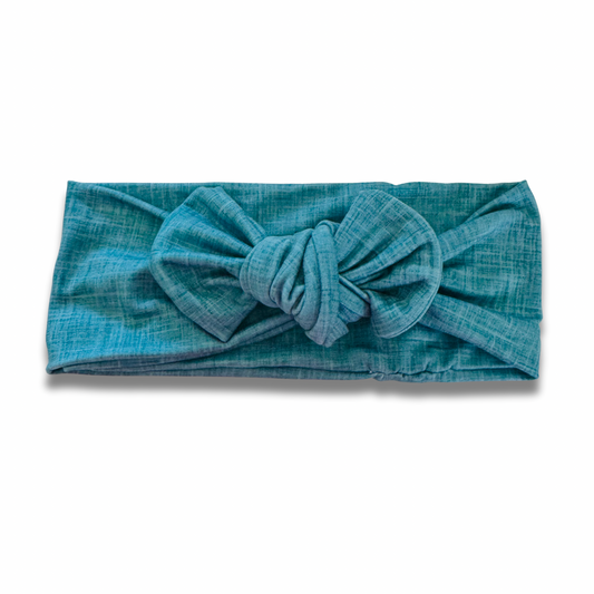 Teal Linen Style Sweetie Headband Sewing Sweethearts