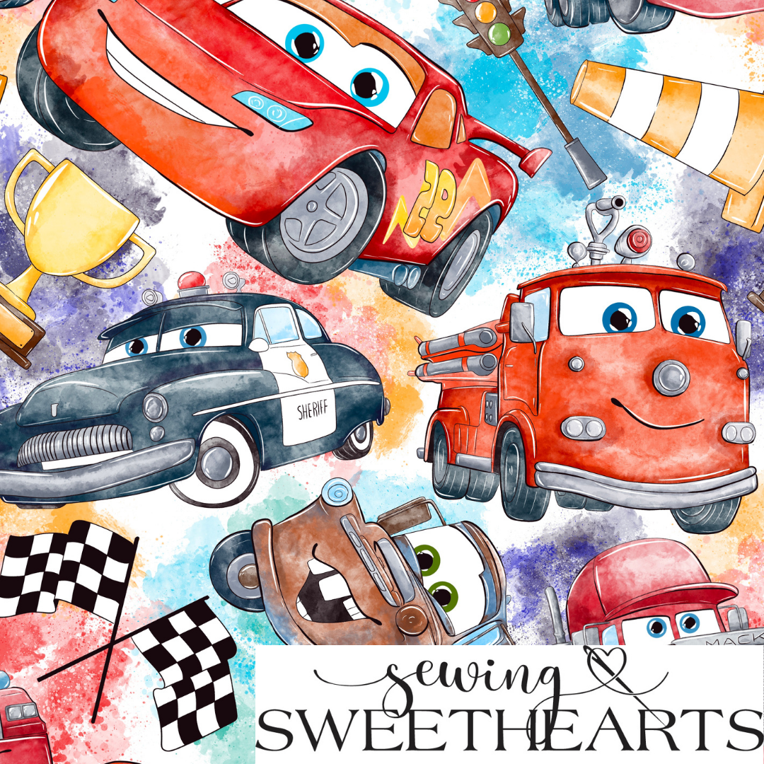 Cars Minky Blanket PREORDER (~4 weeks before shipping)  Sewing Sweethearts   