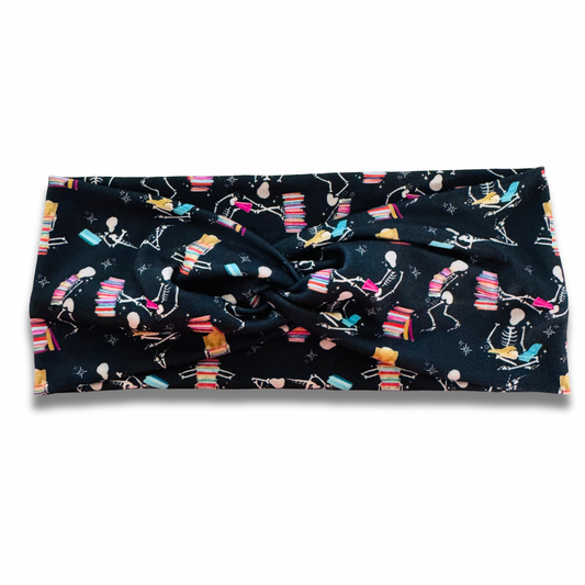 Bookish Skeletons Sweetheart Headband (or removable tie option) Sewing Sweethearts Sweetheart