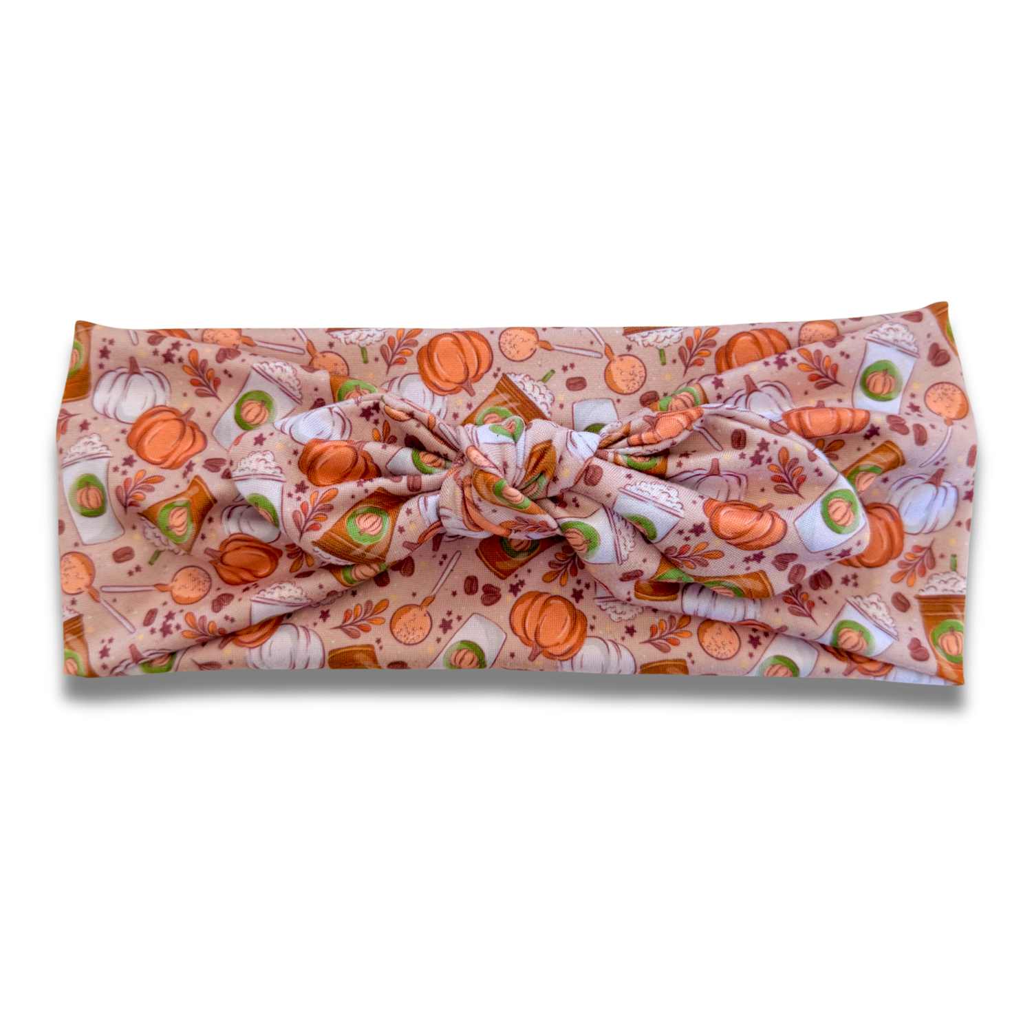 Pumpkin Coffee Sweetheart Headband (or removable tie option) Sewing Sweethearts Sweetheart with Removable Tie