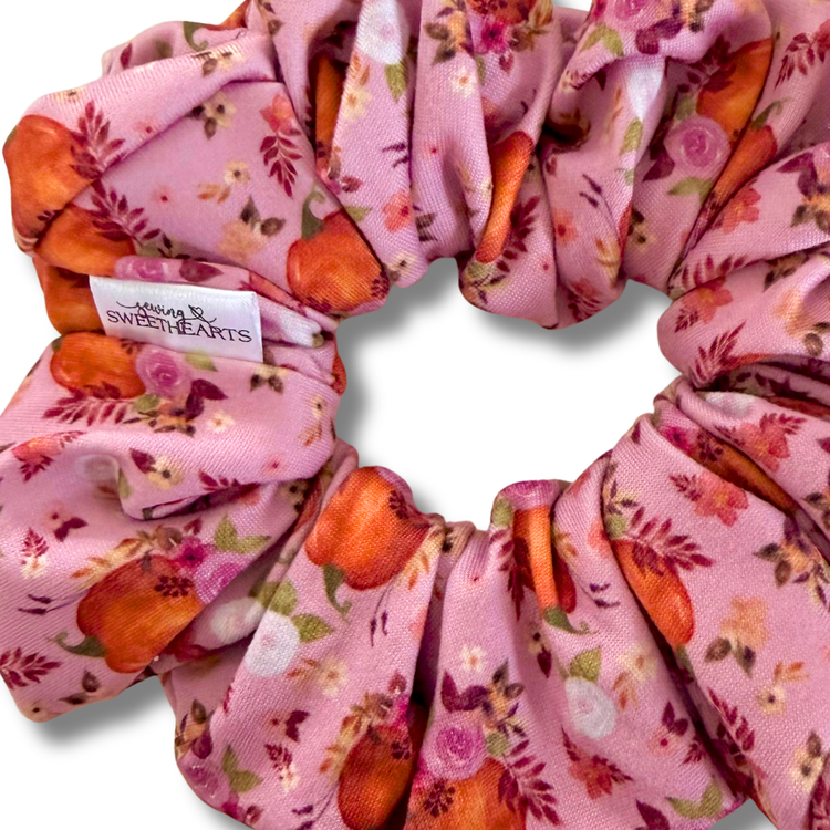 Mauve Pumpkin Patch Scrunchie Sewing Sweethearts