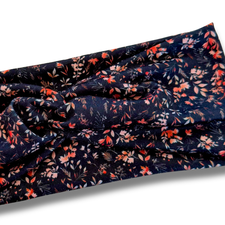 Autumn Wildflowers Sweetheart Headband (or removable tie option) Sewing Sweethearts