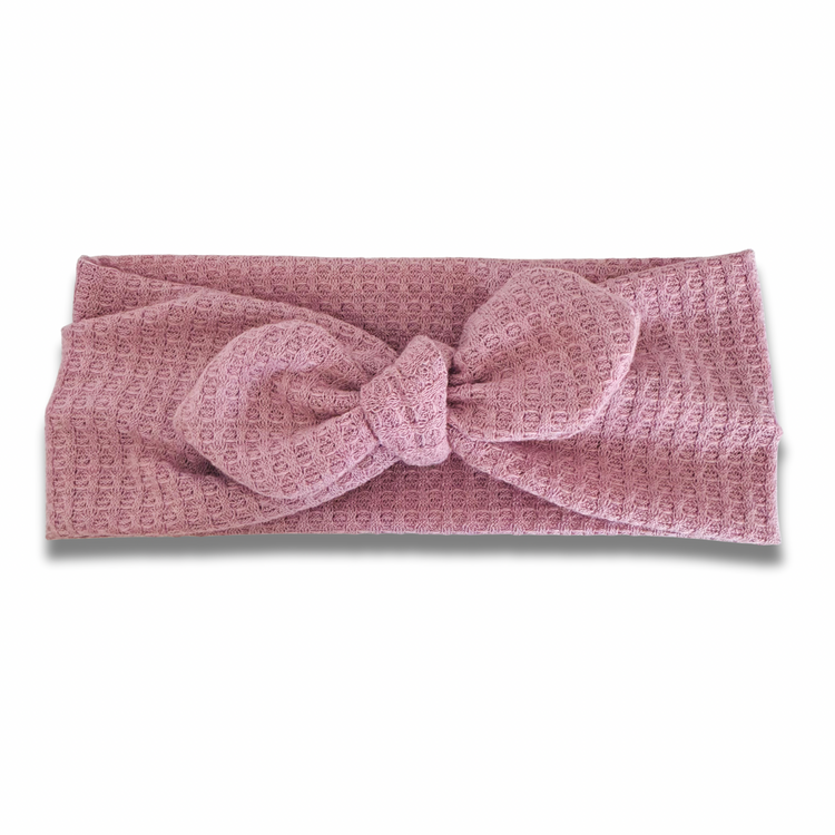 Dusty Rose Waffle Knit Sweetheart (or removable tie option) Sewing Sweethearts Sweetheart with removable tie