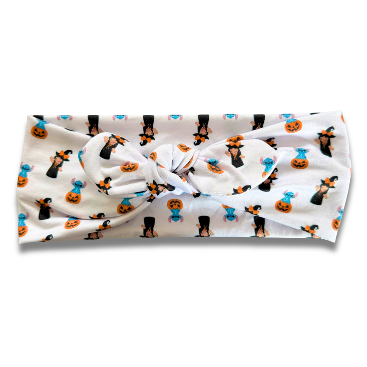 Blue Alien Halloween Sweetheart Headband (or removable tie option) Sewing Sweethearts Sweetheart with Removable Tie