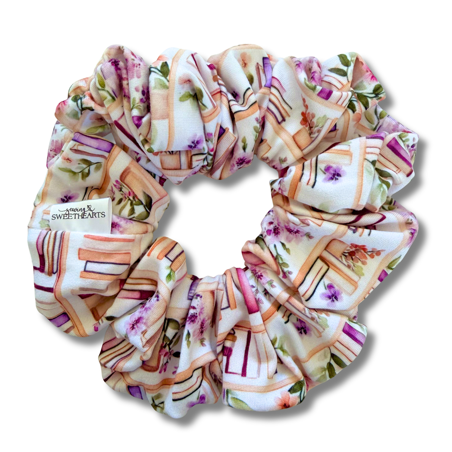 Violet Library Scrunchie Sewing Sweethearts