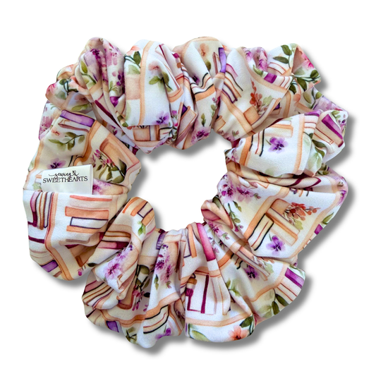 Violet Library Scrunchie Sewing Sweethearts