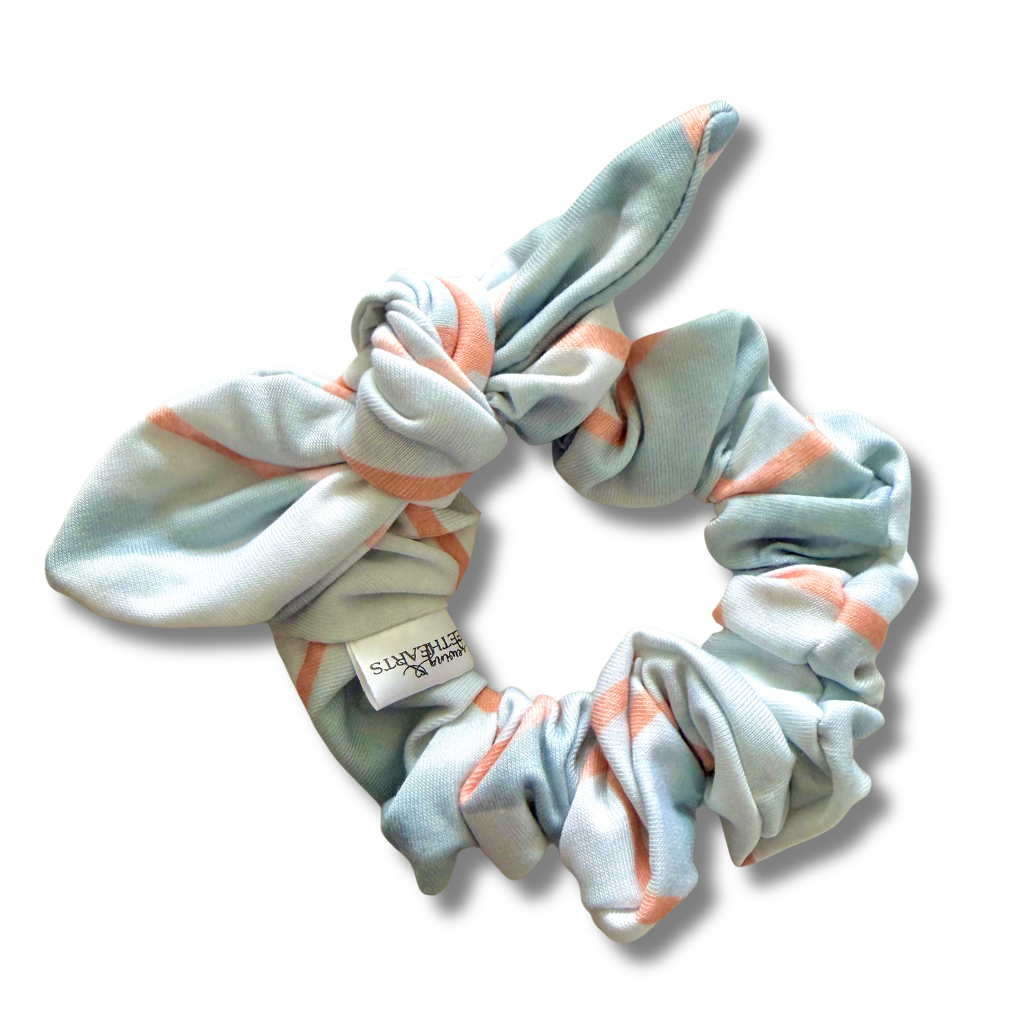 Rose Gold Marble Bow Scrunchie Sewing Sweethearts