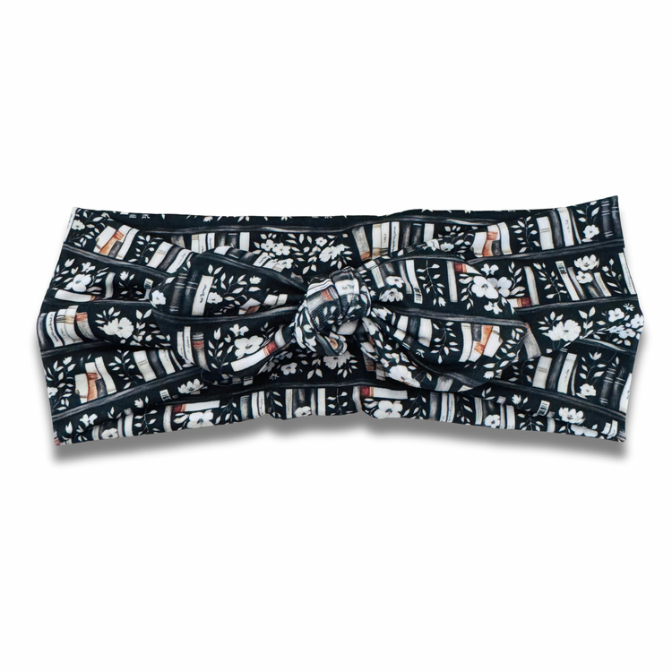 Winter Library Sweetheart Headband (or removable tie option)